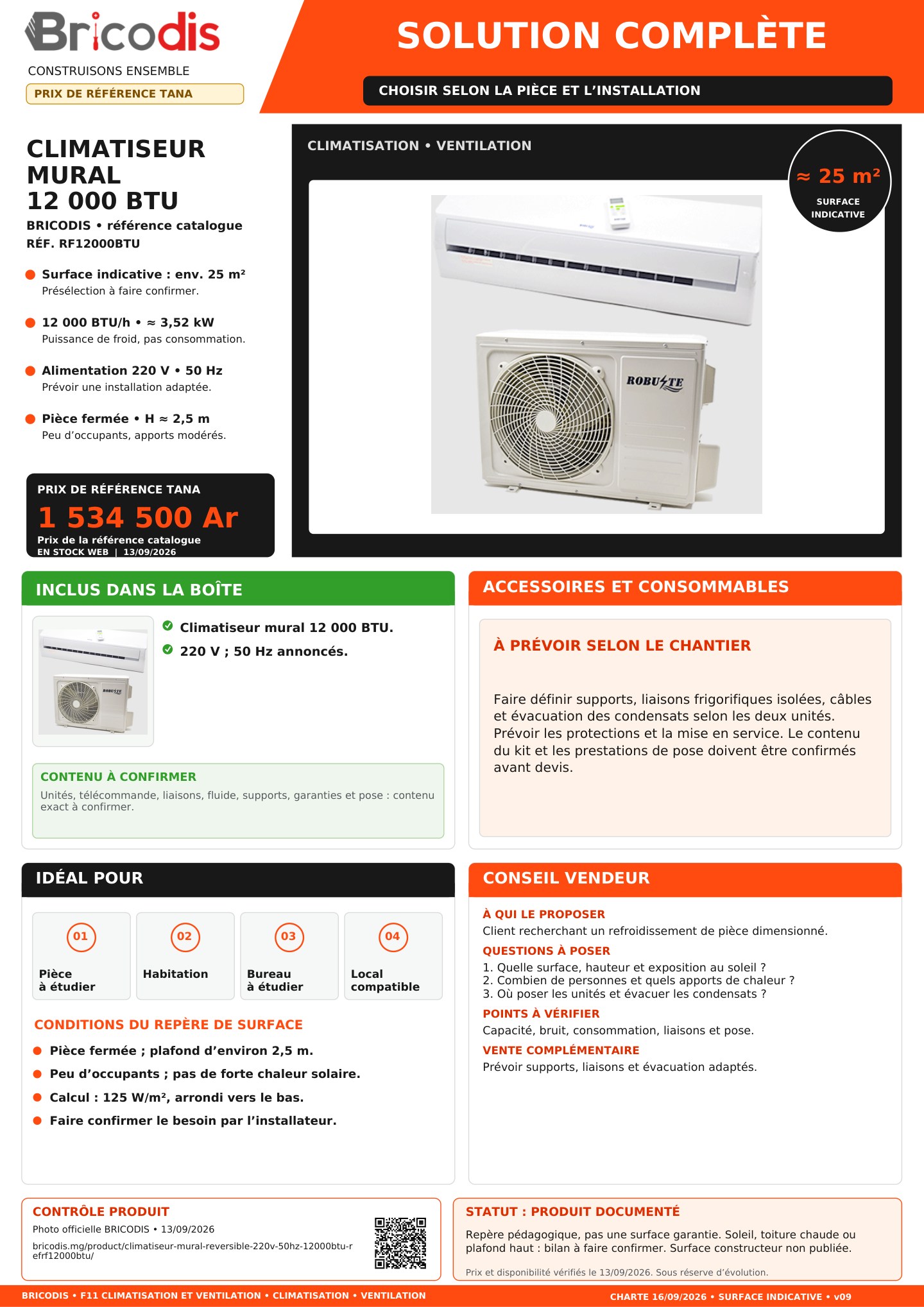 REPRISE F11 P002 RF12000BTU