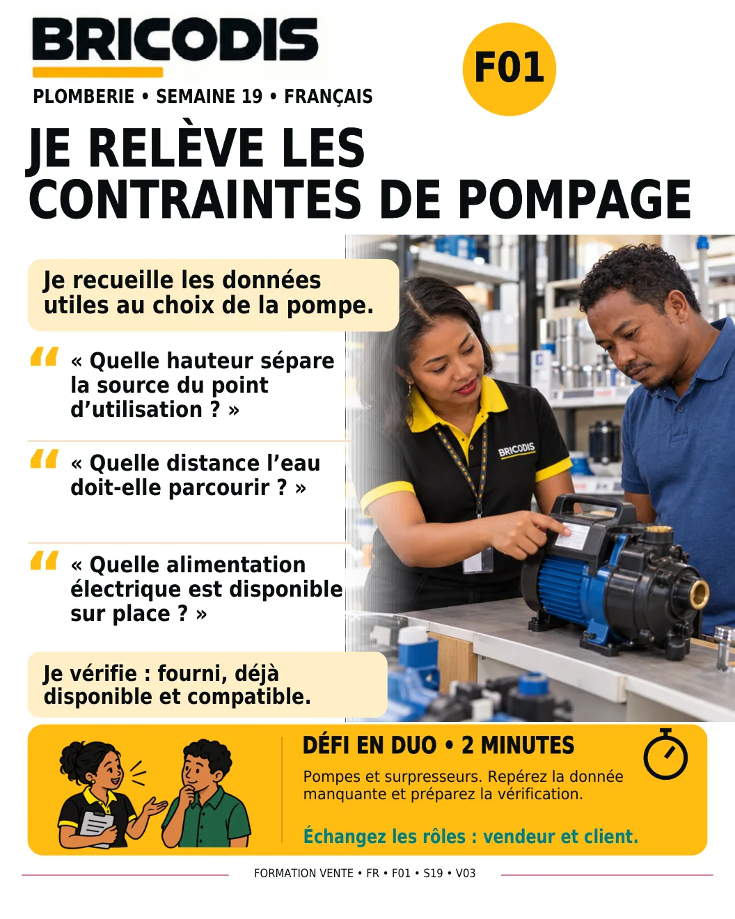 F01 S19 - Recueillir les contraintes de pompage