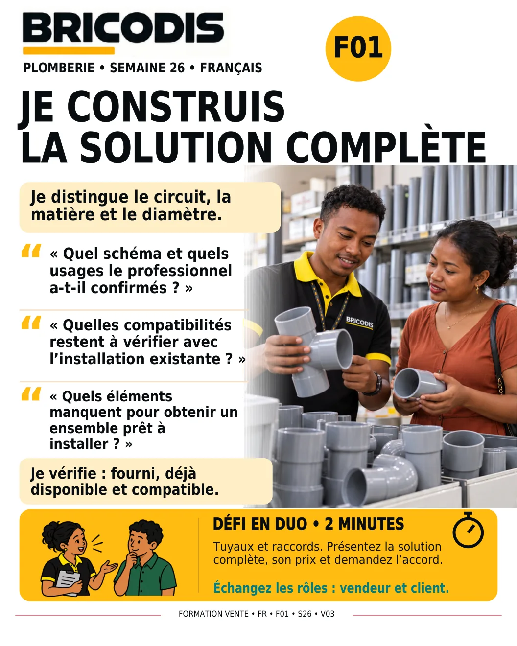 F01 S26 - Conduire un projet plomberie complet