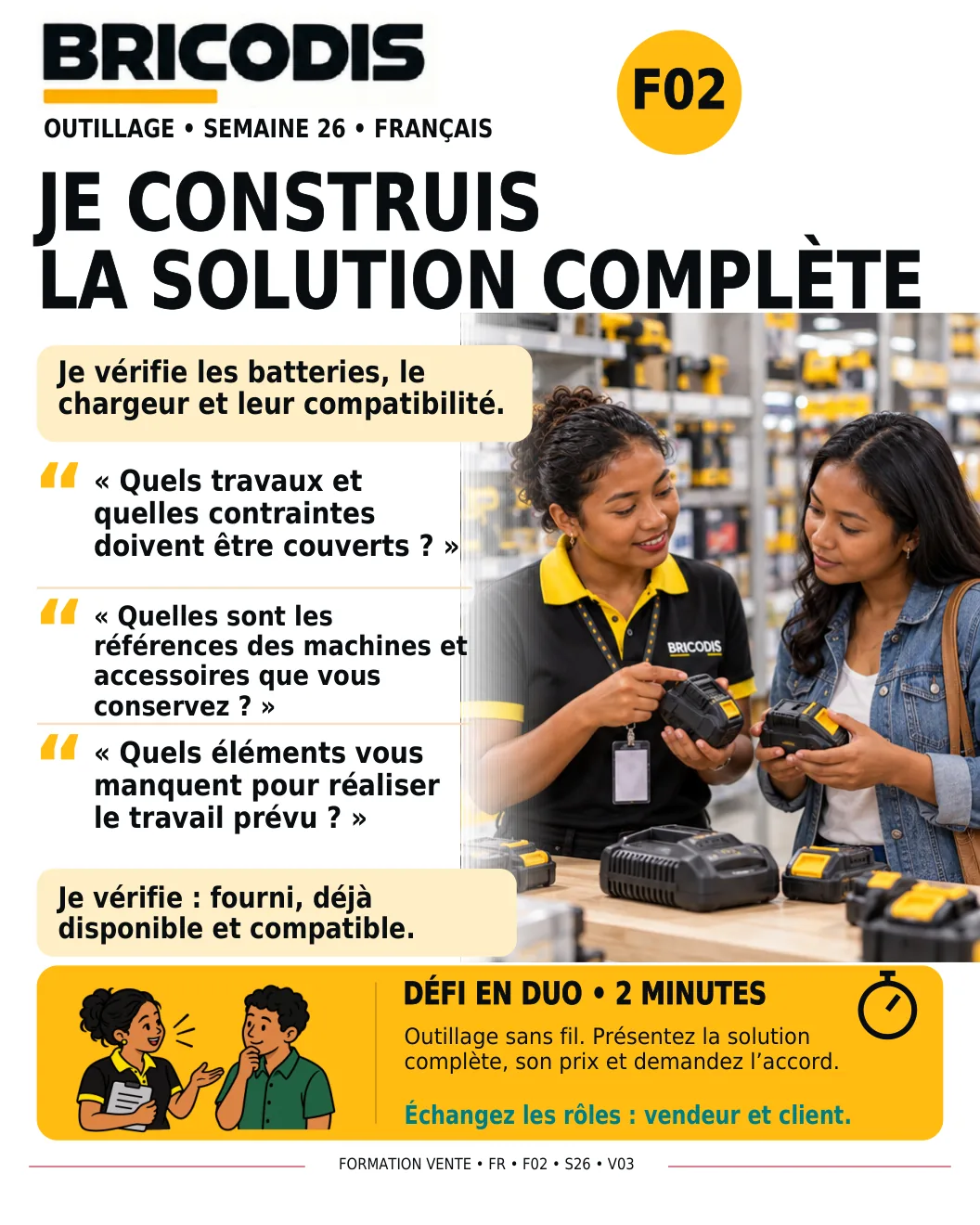 F02 S26 - Conduire une vente outillage complète