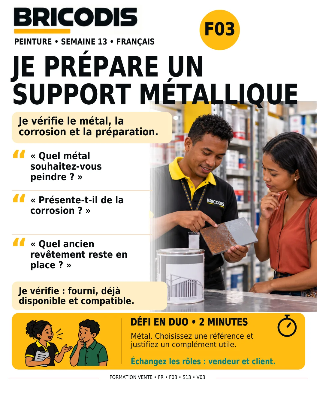 F03 S13 - Préparer un support métallique