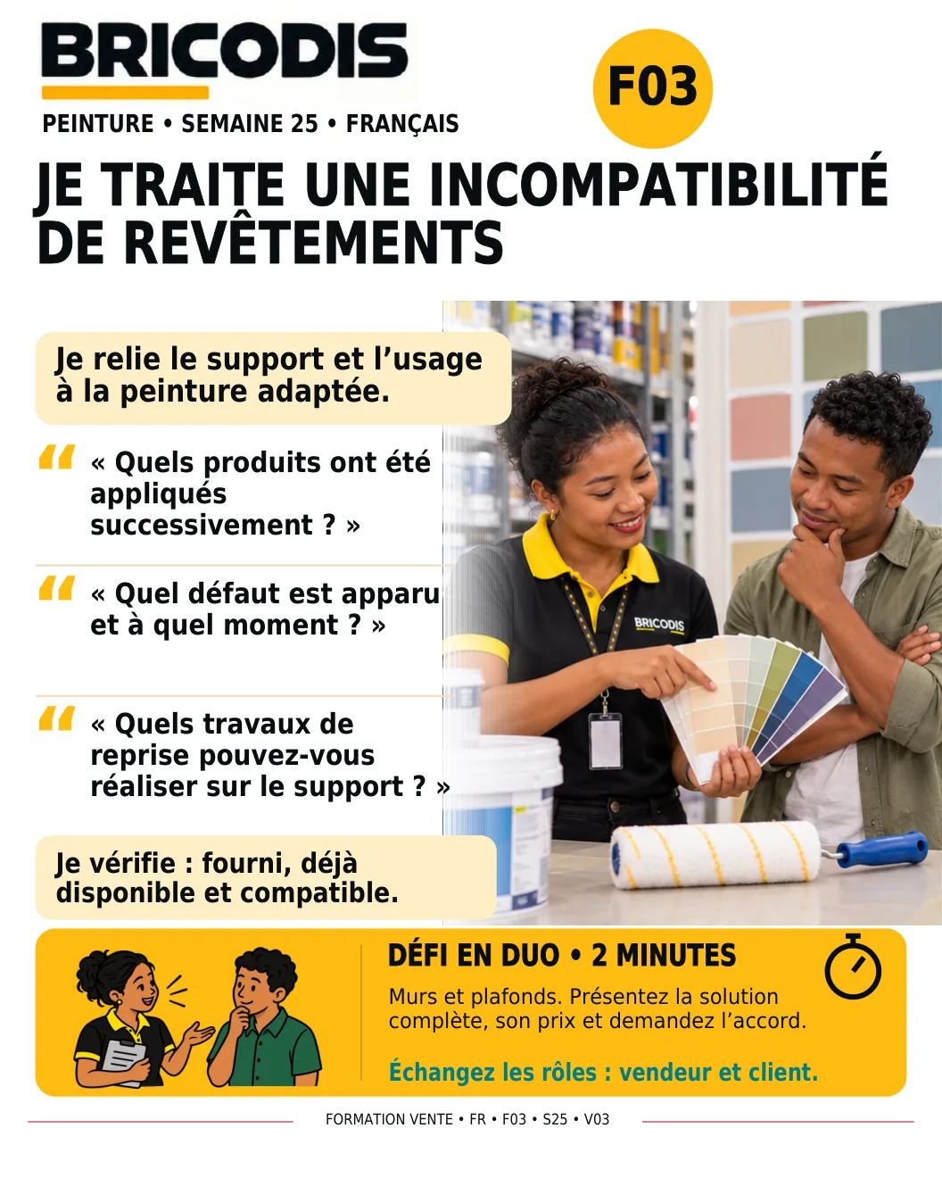F03 S25 - Traiter une incompatibilité de revêtements