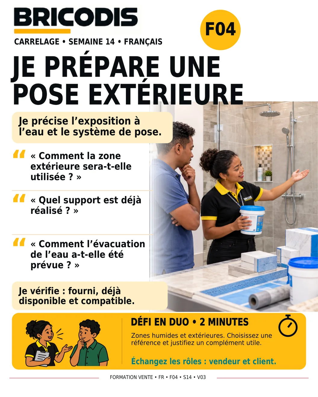 F04 S14 - Préparer une pose extérieure