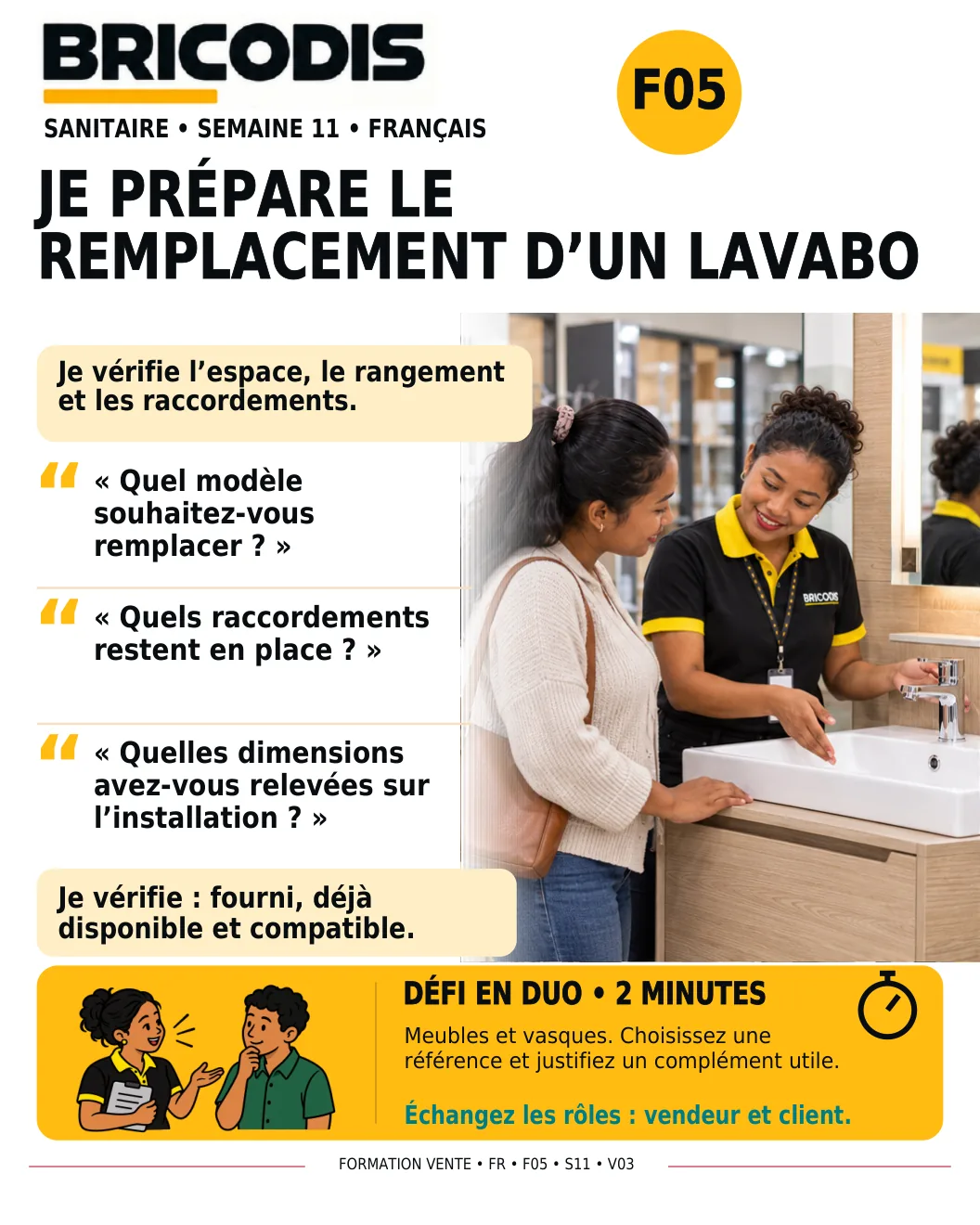 F05 S11 - Préparer le remplacement d’un lavabo