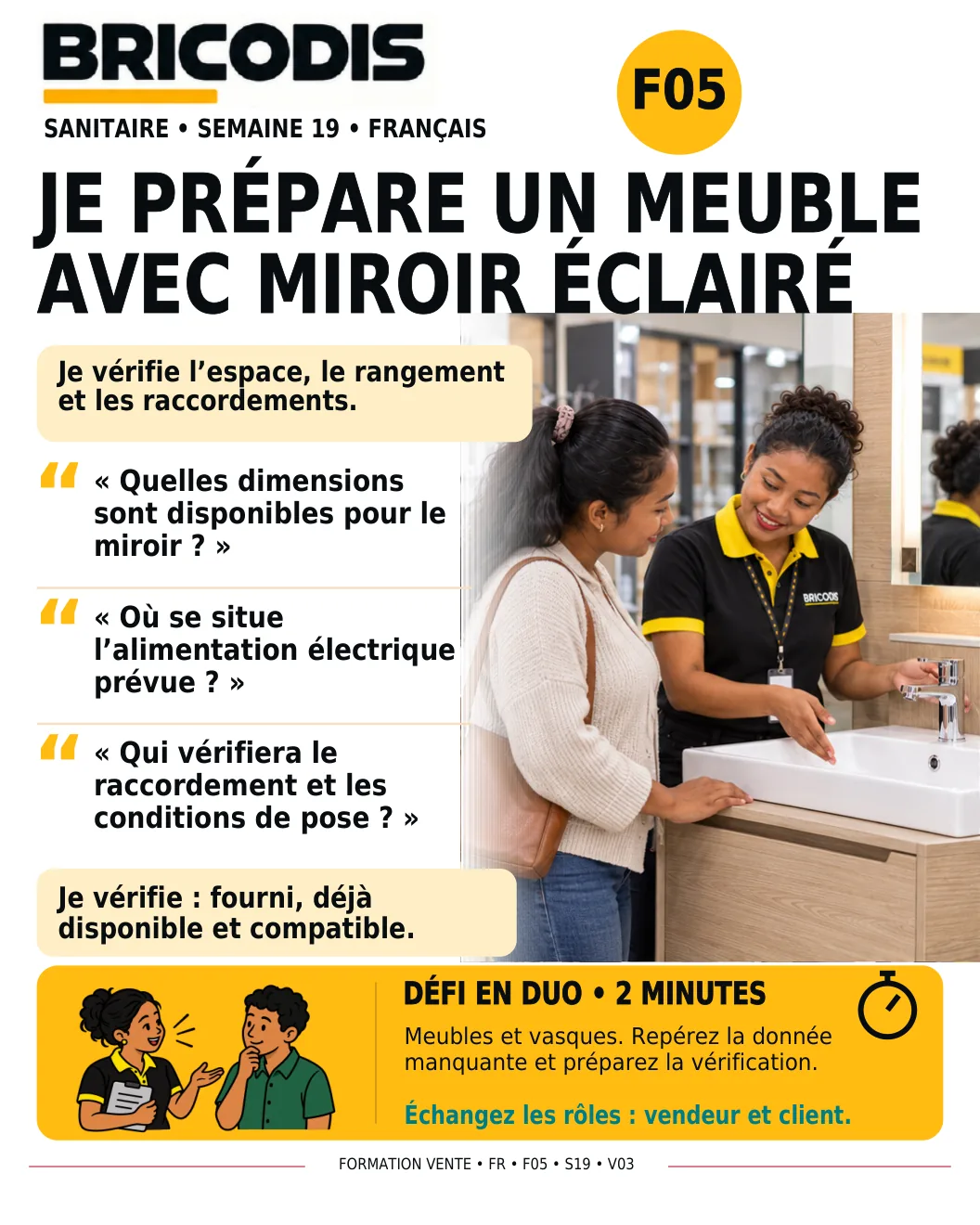 F05 S19 - Préparer un meuble avec miroir éclairé