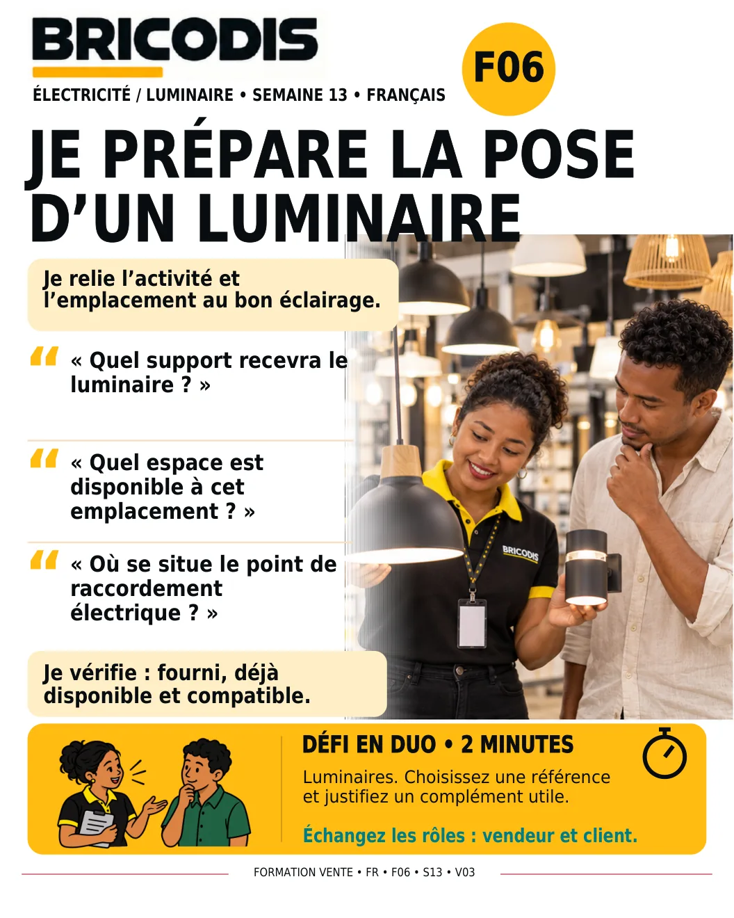F06 S13 - Préparer la pose d’un luminaire