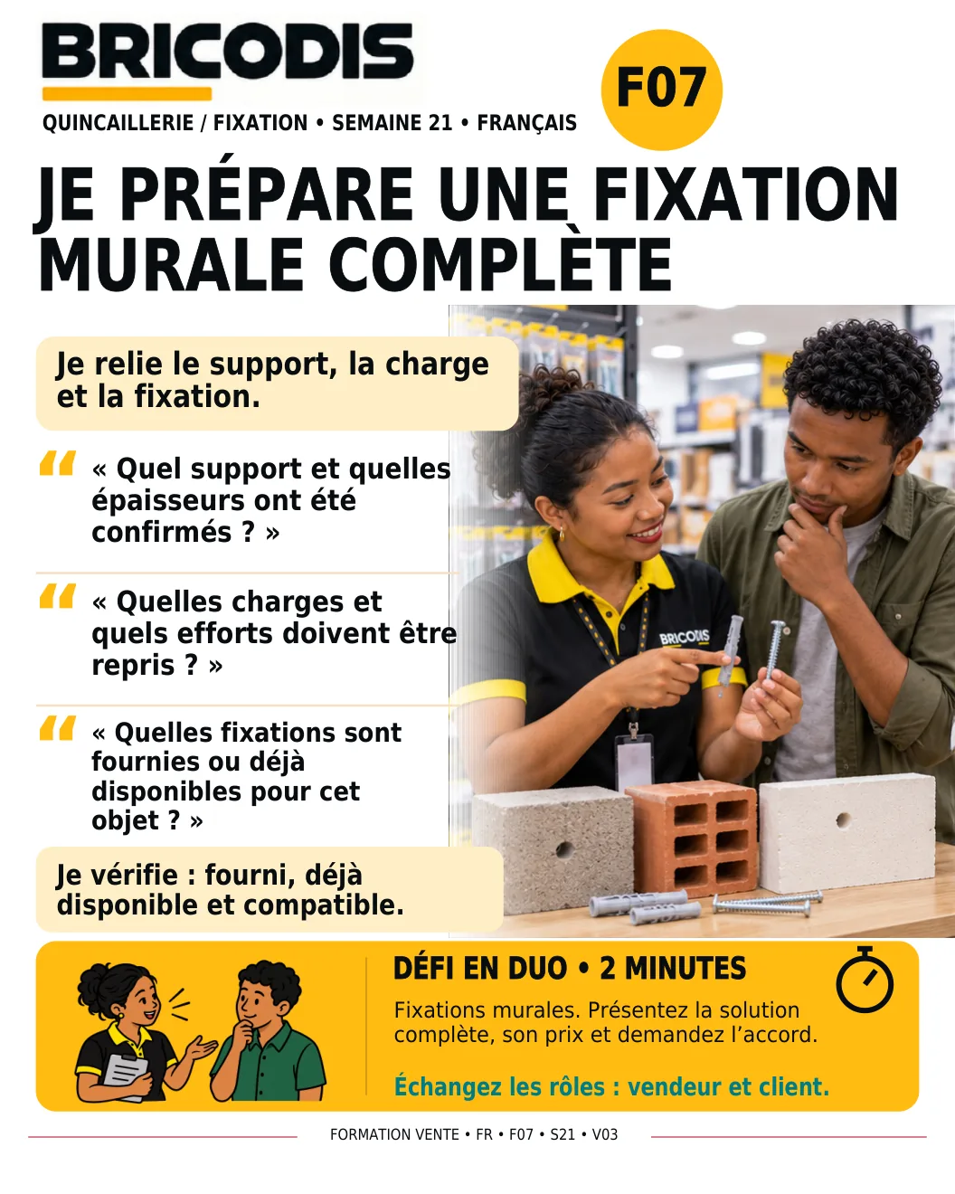 F07 S21 - Étudier une fixation murale complète