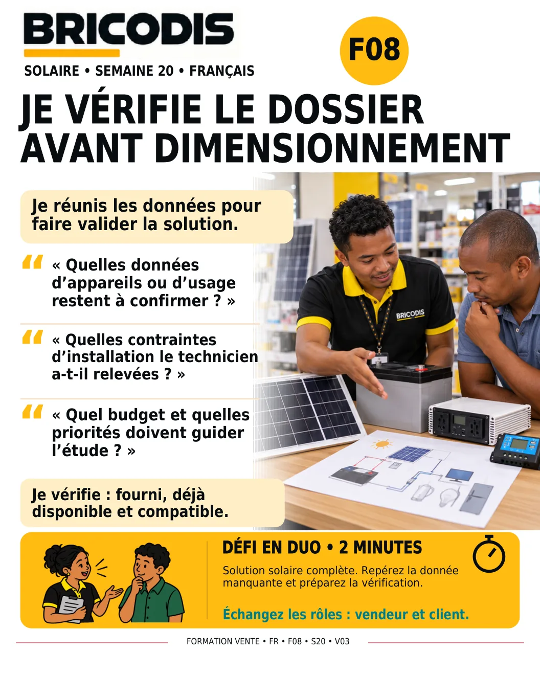 F08 S20 - Vérifier le dossier avant dimensionnement