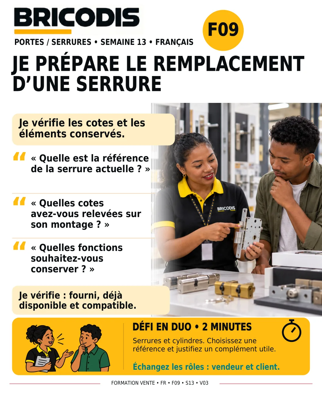 F09 S13 - Préparer le remplacement d’une serrure