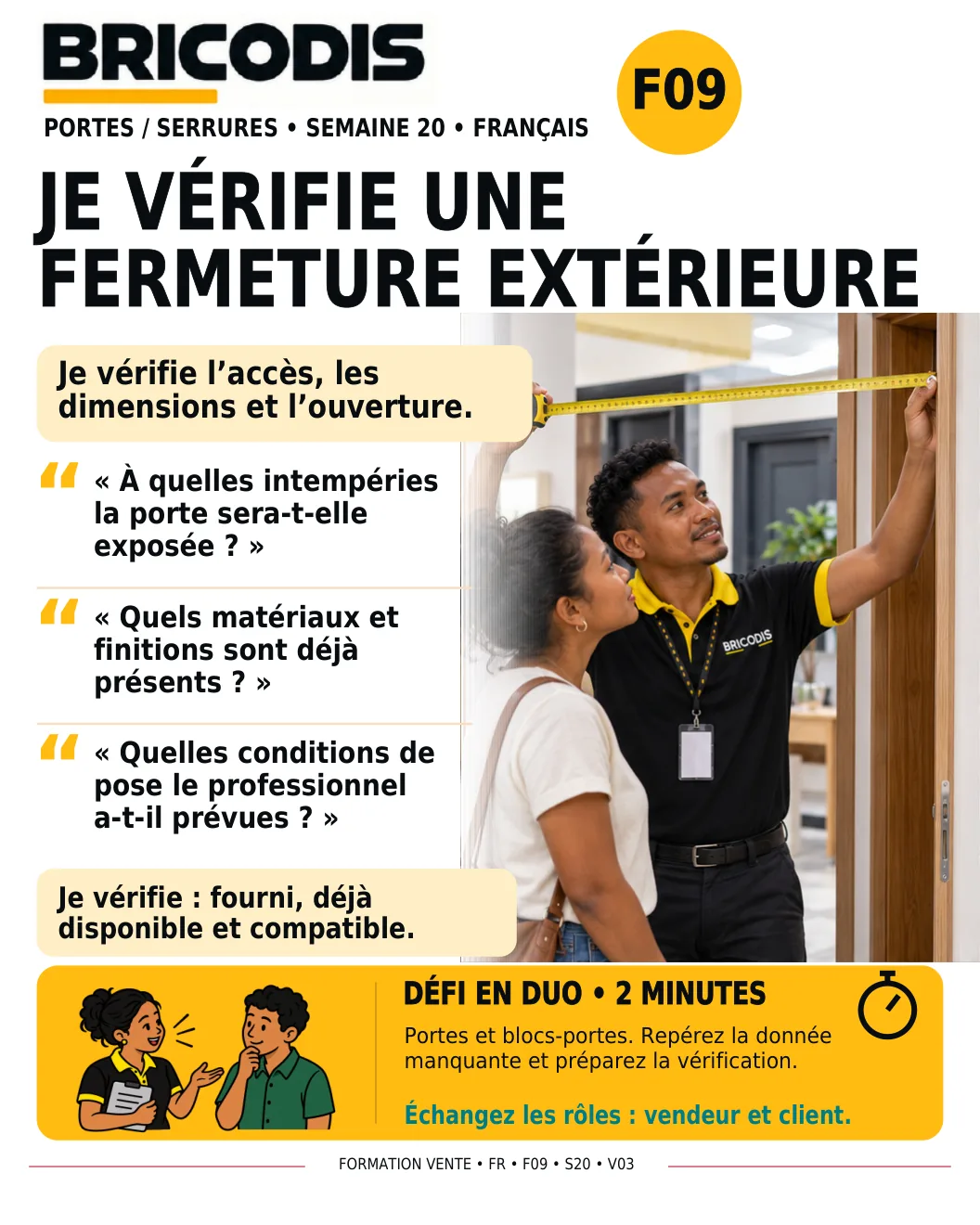 F09 S20 - Vérifier une fermeture extérieure