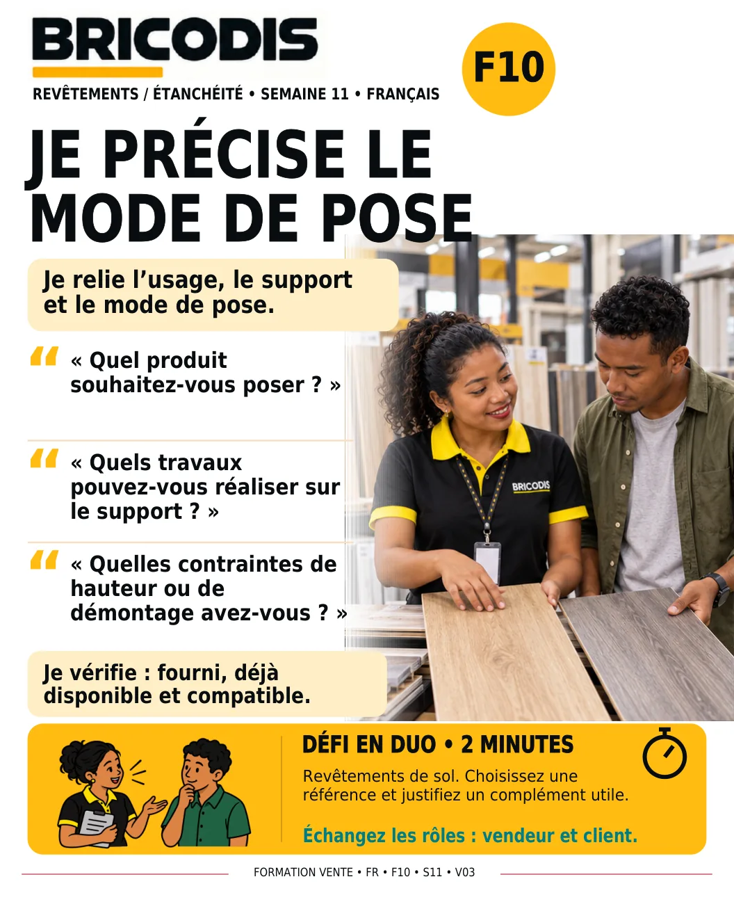 F10 S11 - Préciser le mode de pose