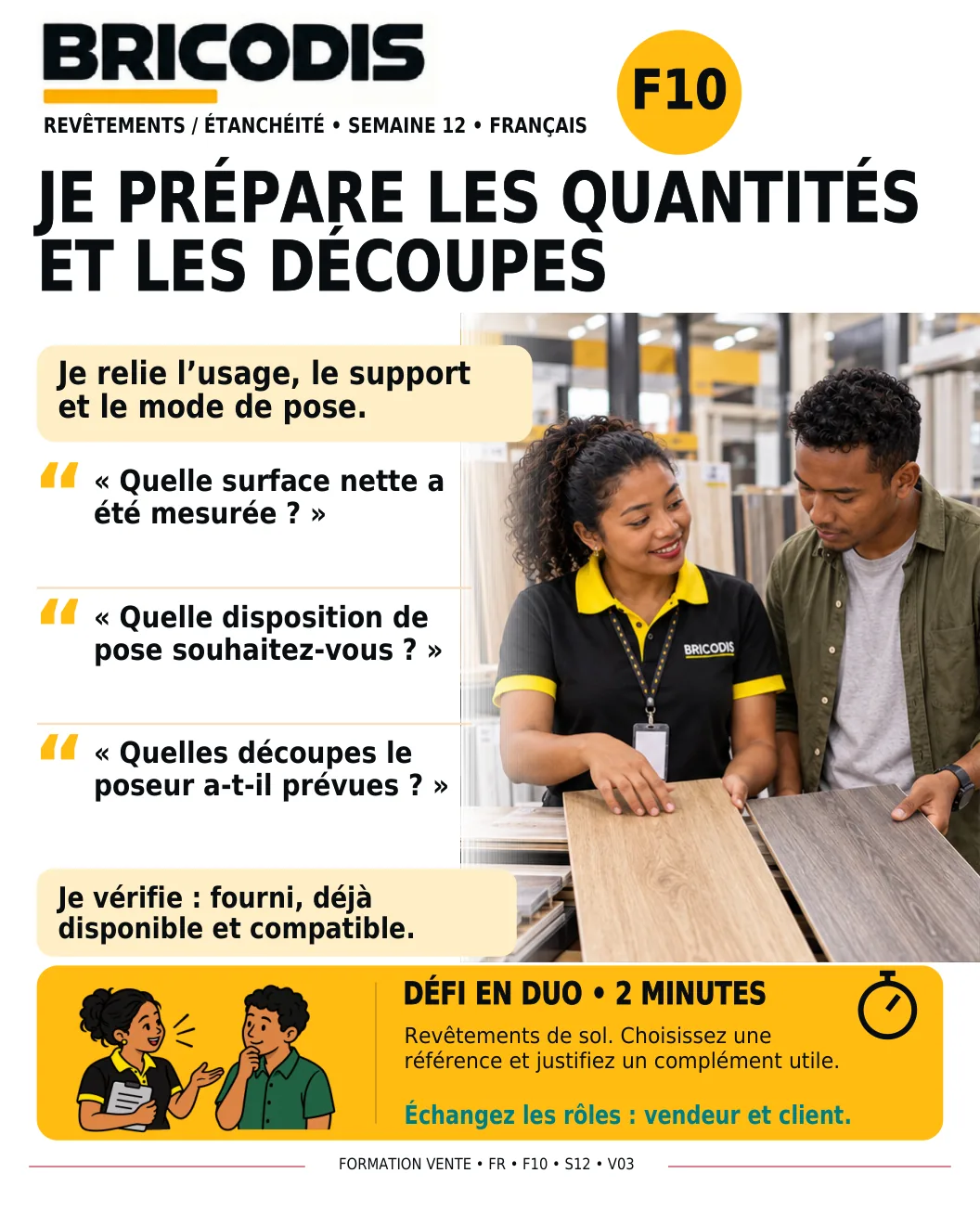 F10 S12 - Préparer les quantités et les découpes