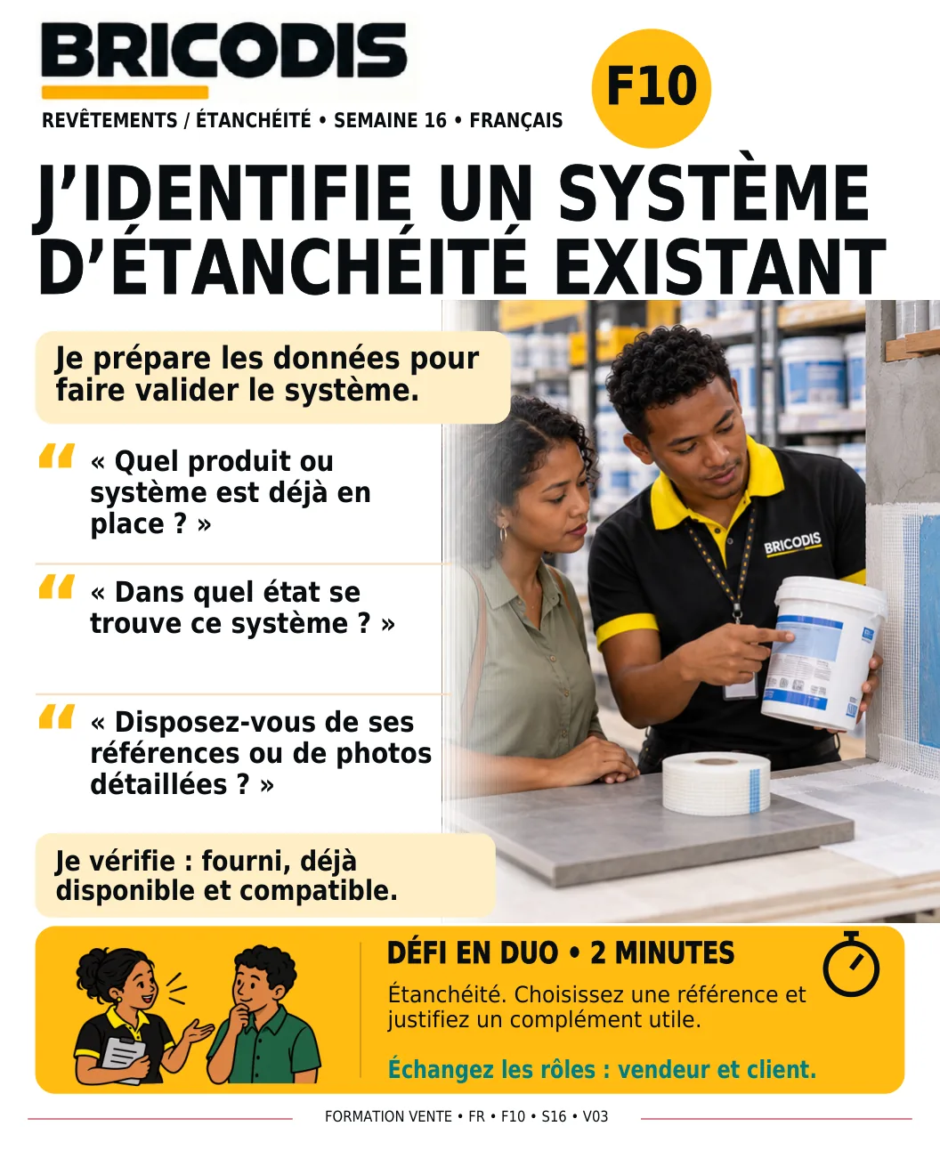 F10 S16 - Identifier un système d’étanchéité existant
