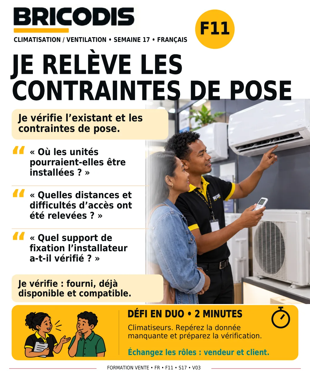 F11 S17 - Recueillir les contraintes de pose