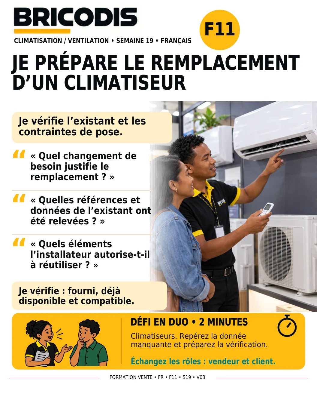 F11 S19 - Préparer le remplacement d’un climatiseur