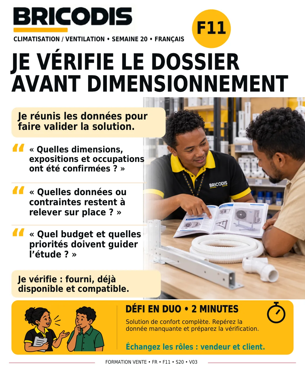F11 S20 - Vérifier le dossier avant dimensionnement